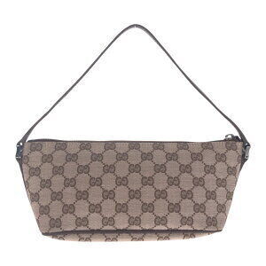 Gucci pouch accessory leather GG handbag brown canvas